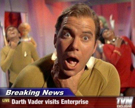 Breaking News Darth Vader Visits Enterprise