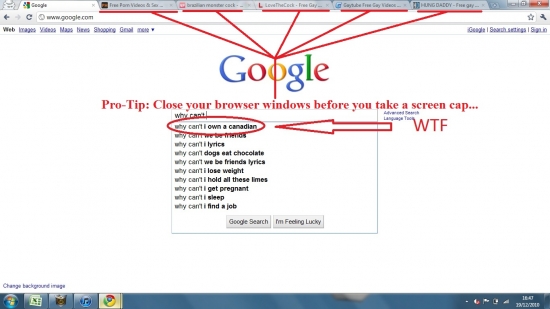 Check whats on your browswer window first