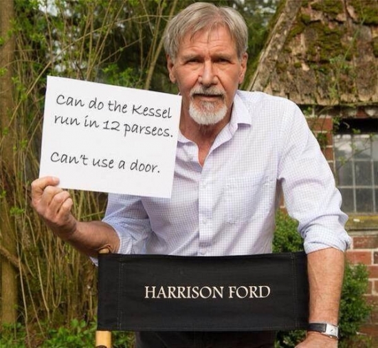 Harrison Ford cant use a door