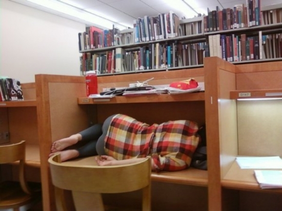 How to sleep in the library