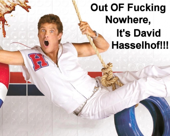Out of nowhere Its The Hoff