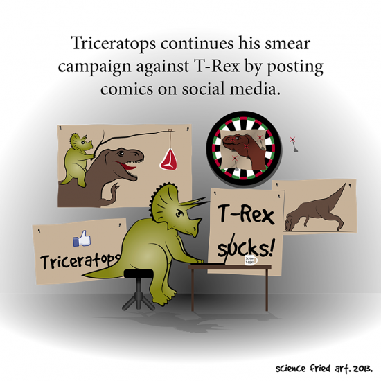 Triceratops continues his smear campaign
