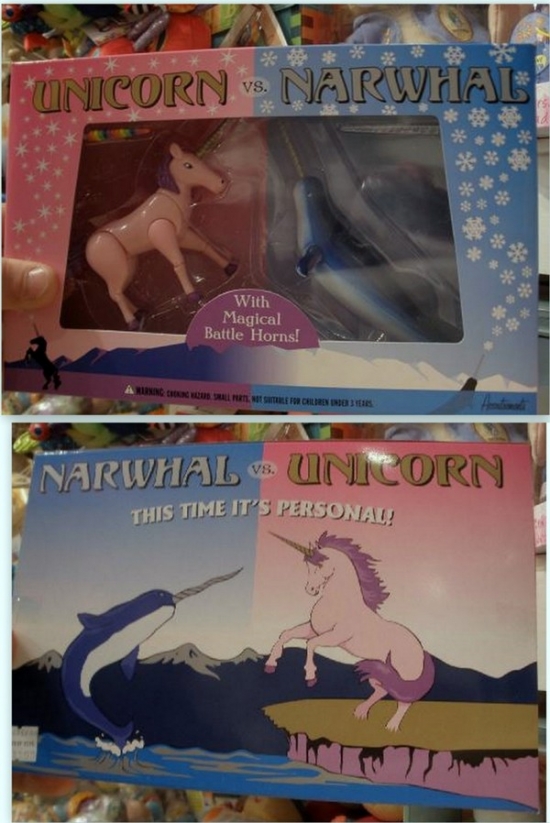 Unicorn vs Narwhal Toys