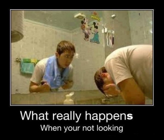 What really happens when your not looking