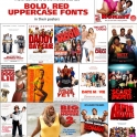 Avoid movies that use Bold Red Uppercase Fonts