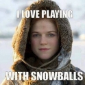I love playing with snowballs