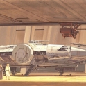Ralph McQuarrie Millennium Falcon In Mos Espa space port