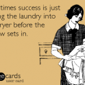 Sometimes success is just getting the laundry