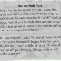 The Bathtub Test