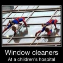 Window Cleaners At A Childrens Hospital