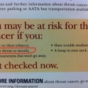 You may be at risk from throat cancer if you...