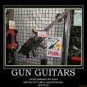 gun guitars gun guitar guitars demotivational poster 2