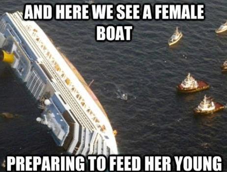 And here we have a female boat