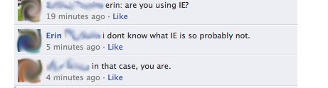 Are You Using IE