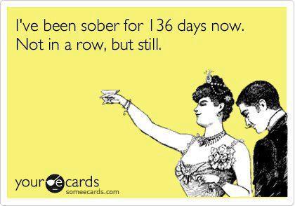 Been sober for 136 days not in a row..