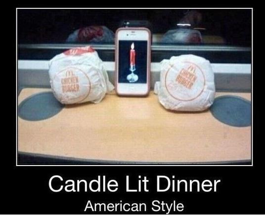Candle Lit Dinner American Style