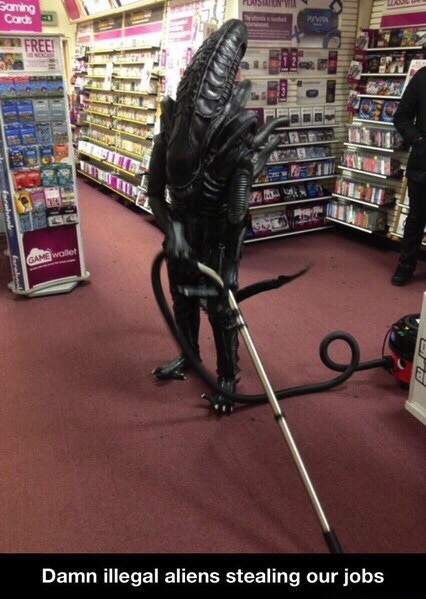 Damn illegal aliens stealing our jobs