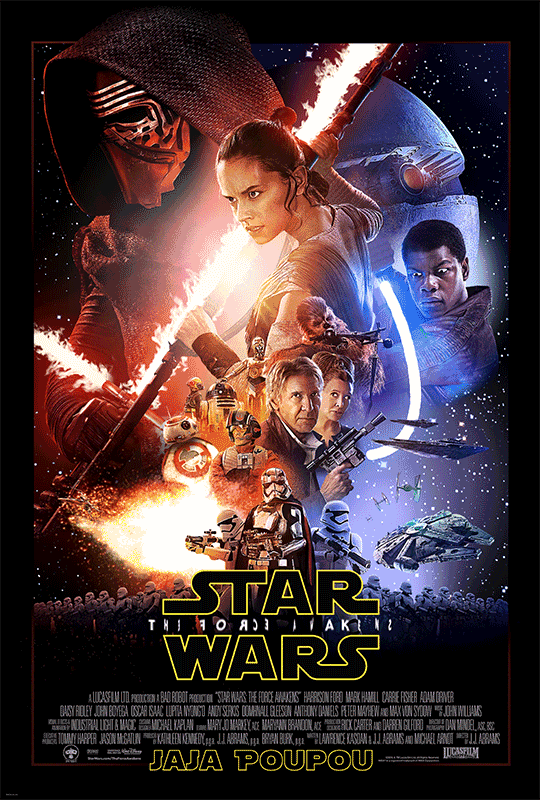 Goofy Animated The Force Awakens Poster