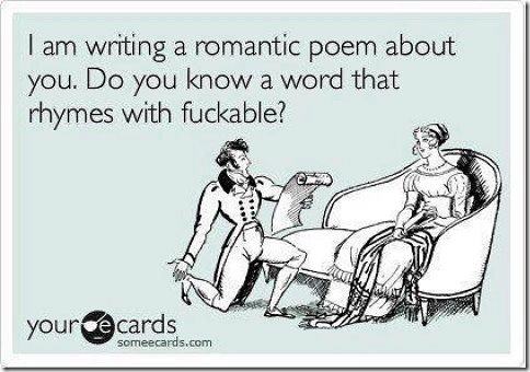 I am writing a romantic poem about you