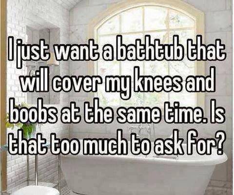I just want a bathtub that will cover my....