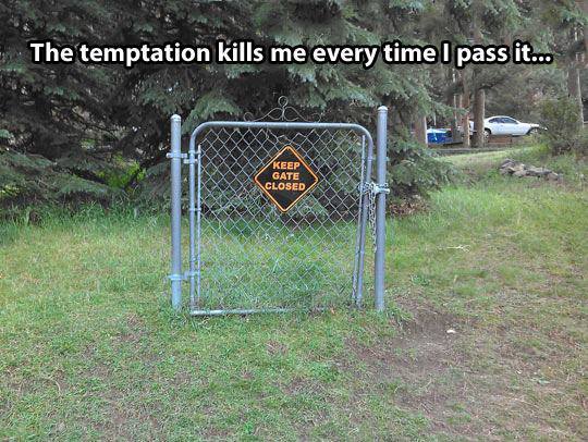 Keep the gate closed....