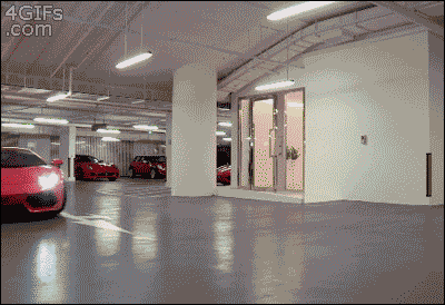 Lamborghini elevator and garage