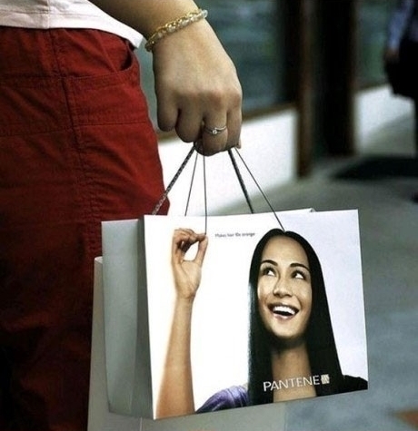 Pantene advertising bag