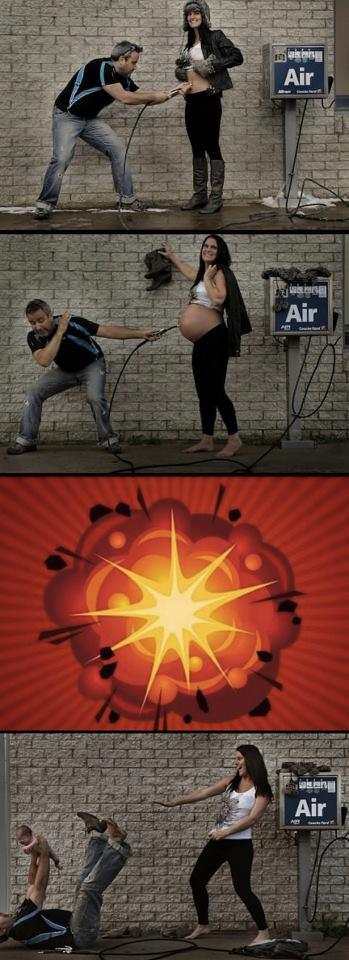 Pregnant belly humour
