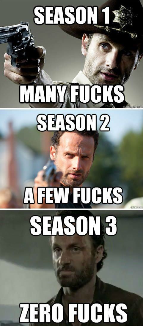 Rick Grimes through the seasons