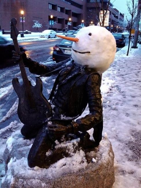 Rock Star Snowman