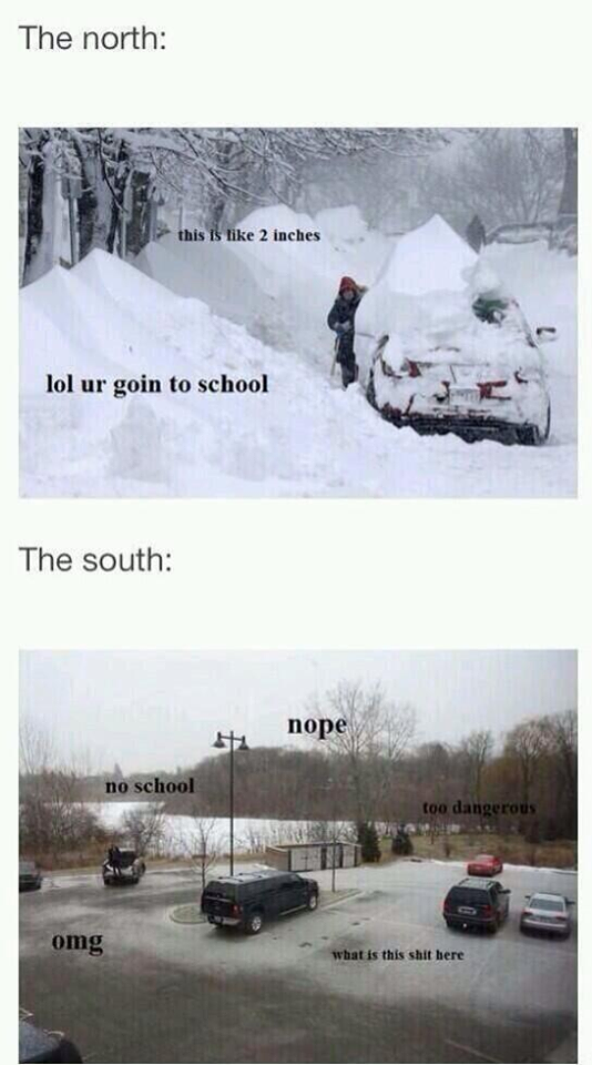 Snow The North Vs The South