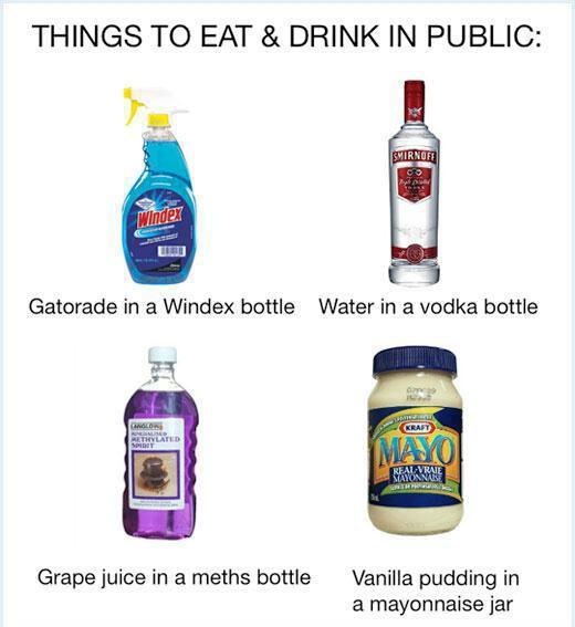 Things to eat and drink in public