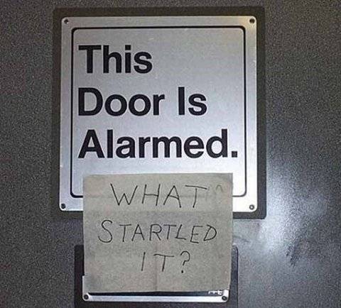 This door is alarmed