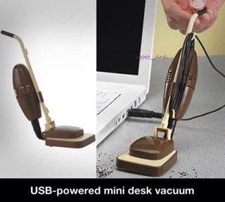 USB powered mini desk vacuum