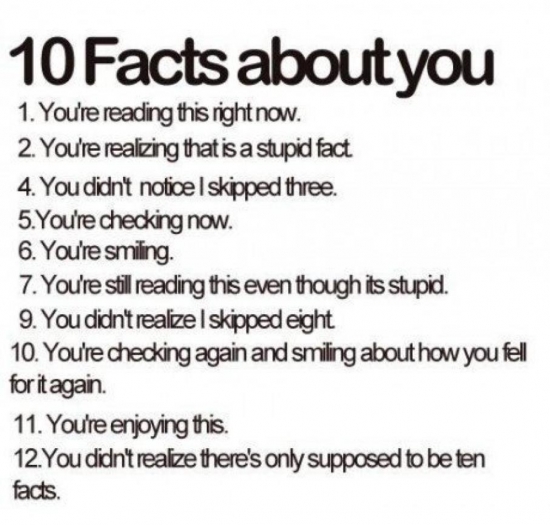 10 Facts About You