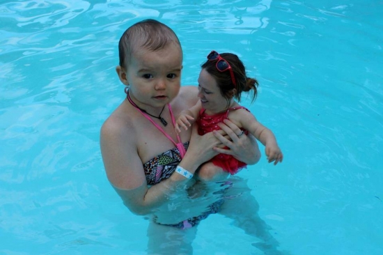 Baby in pool faceswap