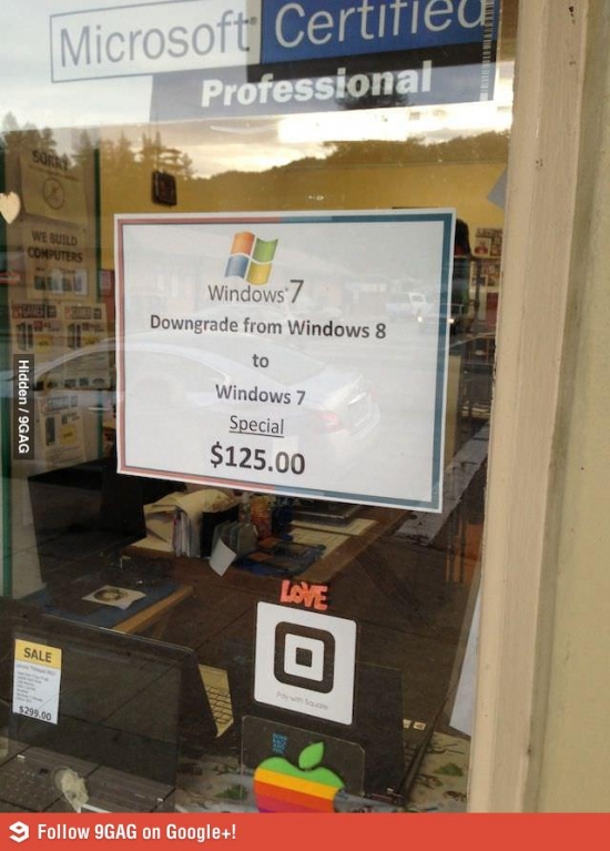 Downgrade to Windows 7