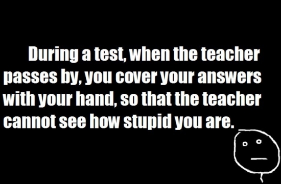 During a test