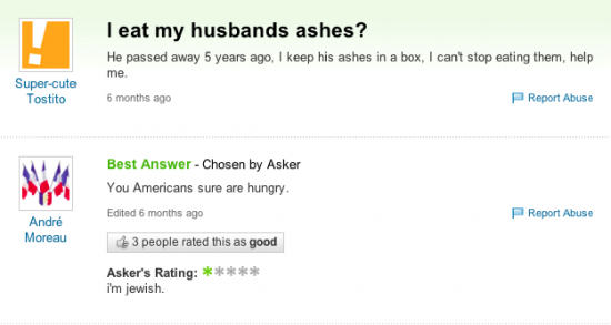 I eat my husbands ashes