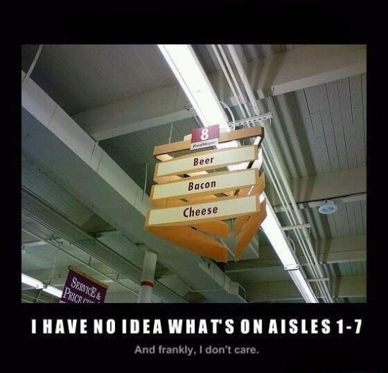I have no idea whats on aisles 1 to 2