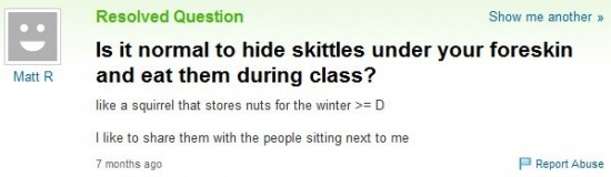 Is it normal to hide Skittles under your