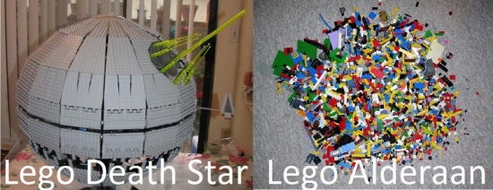 LEGO Death Star and LEGO Alderaan