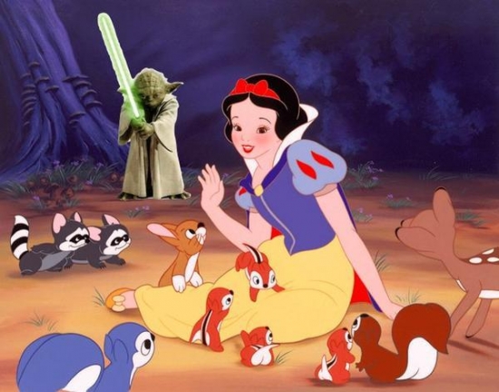 Snow White with Yoda