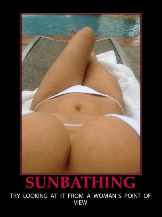 Sunbathing from a womens point of view