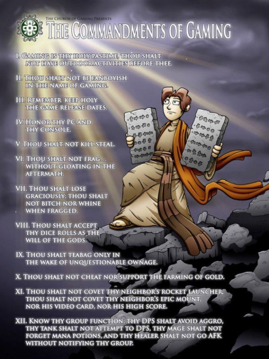 The Commandments of Gaming
