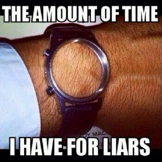 The amount of time I have for liars