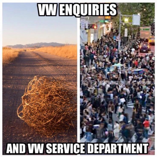 WV Emquires vs service department