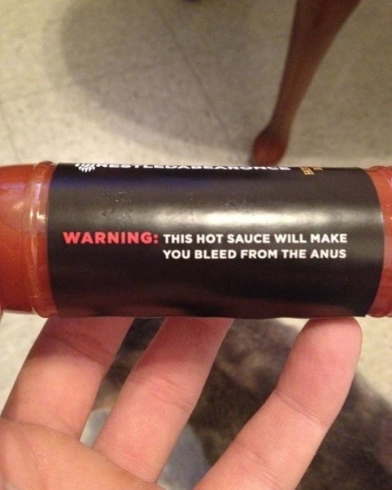 Warning This hot sauce will make you bleed...