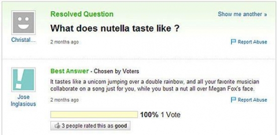What does nutella taste like