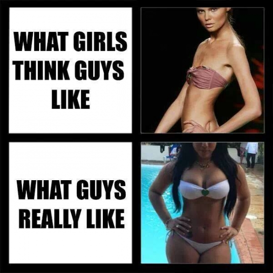 What girls think guys like